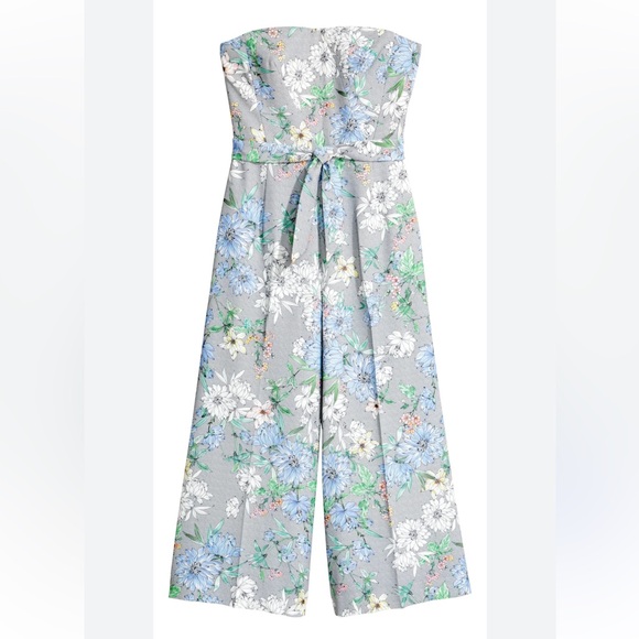 H&M Pants - H&M Strapless Floral Wide Leg Jumpsuit 8